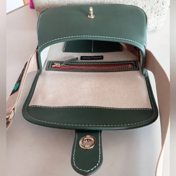 Dooney & Bourke Saddle Bag 20 Italian Leather In Sage - Picture 11 of 16